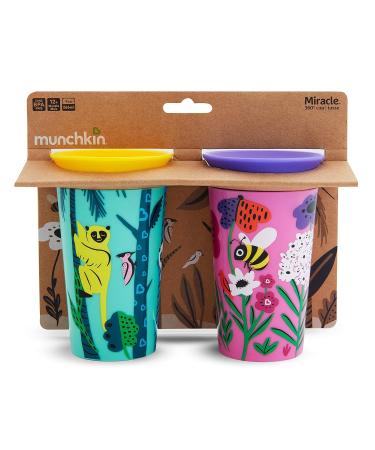 Munchkin Miracle 360 Drinking Cup for Babies & Toddlers - BPA-Free Leak-Proof Dishwasher-Safe Recycled Packaging - 266ml 2-Set (Affe/Bee Bee/Lemur) - International Shipping Available  - Buy Online on GoSupps.com