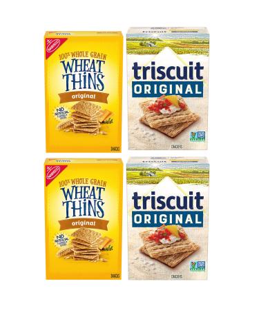 Wheat Thins Original and Triscuit Original Crackers Variety Pack 4 Boxes