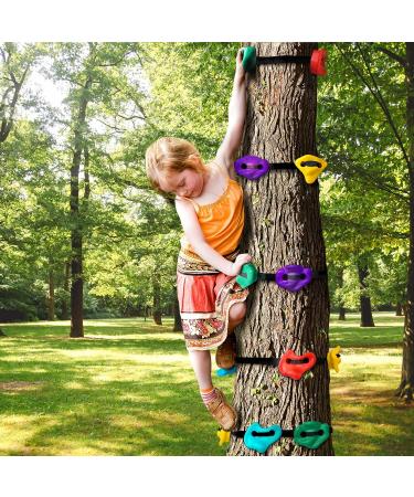 NAQIER Ninja Tree Climbing Holds with Ratchet Straps - Outdoor Ninja Warrior Course for Kids - Buy Online on GoSupps.com