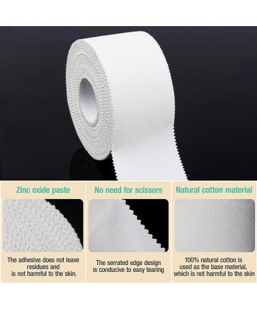 (3 Pack) White Athletic Sports Tape  Very Strong Easy Tear No Sticky Residue Tape for Athlete & Sport TrainersÂ & First Aid Injury Wrap Suitable for Bats Tennis Gymnastics & Boxing(1.5in X 35ft) - Buy Online on GoSupps.com