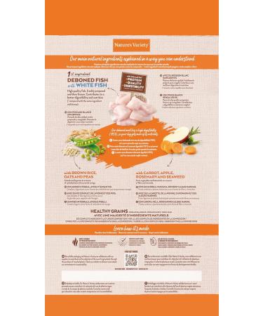 Nature's Variety Healthy Grains - Mini Adult Dog Food - White Fish - 3kg - Buy Online on GoSupps.com