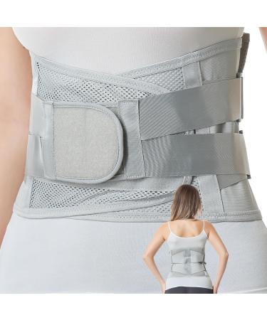 NeoTech Care Adjustable Double Pull Lumbar Brace - Size M Grey | Optimal Lower Back Support for Comfort & Stability - Buy Online on GoSupps.com