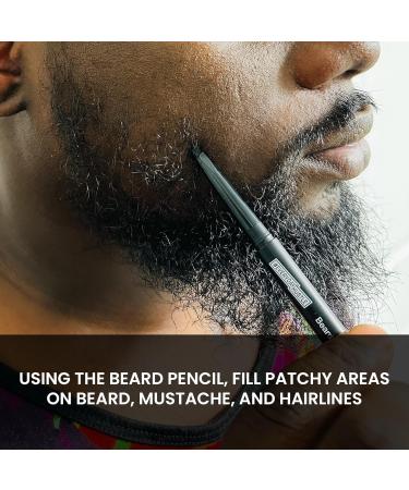 #EverydayHustle Premium Beard Pencil Filler (Black) | Double-sided Beard pen and brush Water-Proof Long Lasting and Naturally looking - Buy Online on GoSupps.com