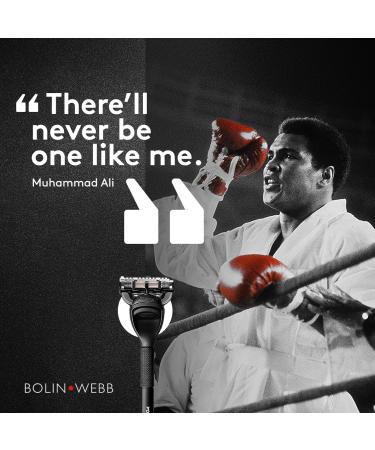Buy Bolin Webb Limited Edition Muhammad Ali Razor - Gillette Fusion5 Blade Lightweight Aluminum Handle Premium Shaving Experience - Buy Online on GoSupps.com