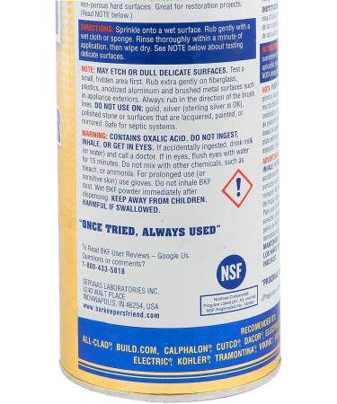 Barkeeper's Friend Powder Cleanser 21 oz-2 pk 595 g (Pack of 2) - Buy Online on GoSupps.com