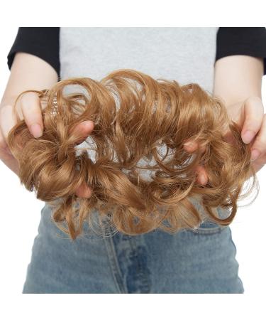 Sandy Brown Synthetic Messy Curly Hair Bun Extension - Updo Donut Hairpiece for Women - Buy Online on GoSupps.com
