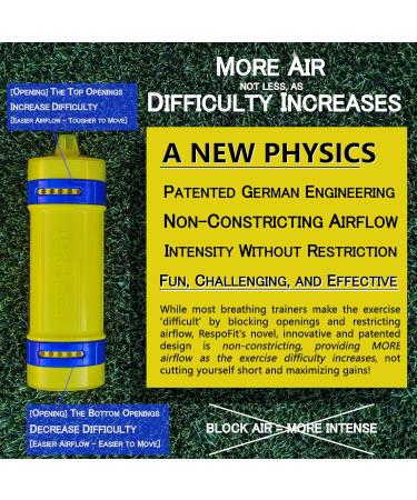 Natural Deep Breathing Trainer - Patented Non-Constricting Respiratory Device for Lung Health - Easy to Use BPA-Free Airflow Trainer for Breath Exercises - Buy Online on GoSupps.com