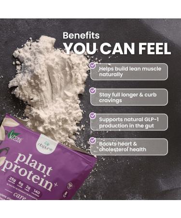 nbpure Vegan Pea Protein Powder, Vanilla Lean Muscle + Hunger & Bloating Support for Women, Men, Kids 25g Plant Protein Per Serving No Artificial Sweeteners or Flavors, Gusset, 25 Servings - Buy Online on GoSupps.com