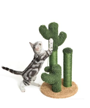 Pesofer Cactus Cat Scratching Post Cat Scratcher with 3 Scratching Poles and Dangling Ball for Kitten, Adult Cats Medium