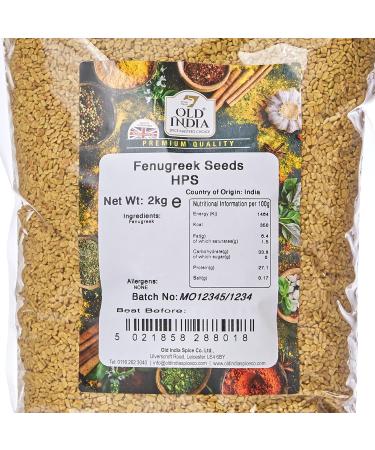 Old India Fenugreek Seeds HPS 2kg - Premium Quality Spice for Cooking - Pack of 1 - Buy Online on GoSupps.com
