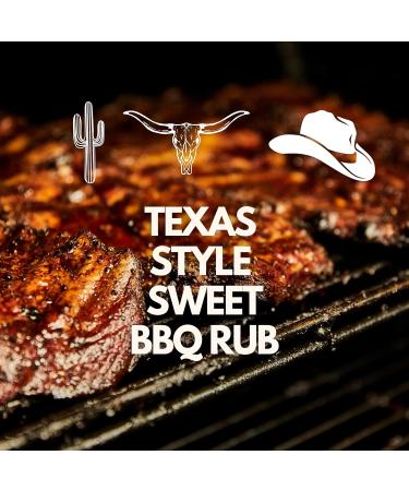 Sweet Texas BBQ Rub - Authentic Sweet Seasoning with Texas Kick - Large 220g Jar - Buy Online on GoSupps.com