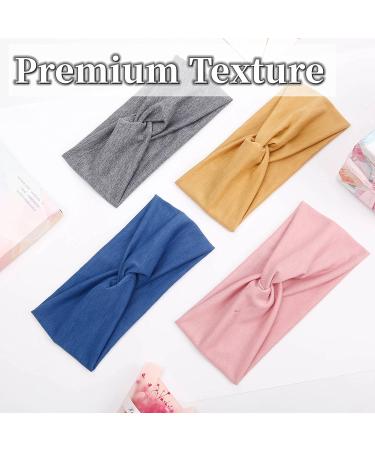 Tobeffect Non-Slip Turban Headbands for Women - 8 Pack Boho Hair Wraps in Solid Colors - Buy Online on GoSupps.com