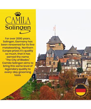 Camila Solingen CS31 3.5 Gold Tipped Surgical Tweezers - German Stainless Steel, Straight Tip, for Flawless Facial Hair & Eyebrow Shaping - Men/Women - Buy Online on GoSupps.com