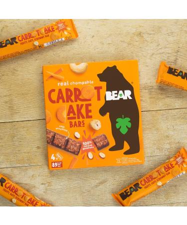 BEAR Carrot Cake Bars - Fruit Oat Nut - Healthy Snack - 27g (48 Count) - Buy Online on GoSupps.com