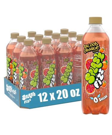 Splash Fizz, Sparkling Water Beverage, Blood Orange Flavor,20 Fl Oz (Pack of 12) Blood Orange-12 Pack 20 Fl Oz (Pack of 12)