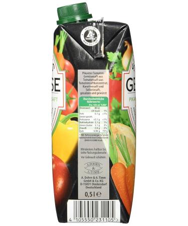 Buy Spicy Vegetable Juices (Pack of 12 x 500 ml) - International Shipping Available - Buy Online on GoSupps.com