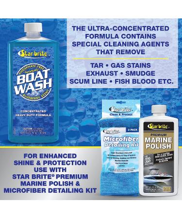 STAR BRITE Concentrated Boat Wash - 16 Oz - Cleans Fiberglass, Painted Surfaces, Vinyl, Plastic, Rubber, Aluminum, Teak, Plexiglass & More - Buy Online on GoSupps.com