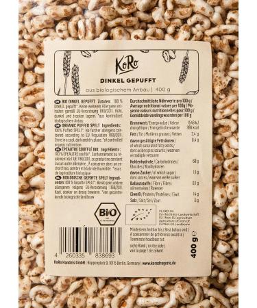 KoRo - Spelt puffed organic 6 x 400 g - Buy Online on GoSupps.com
