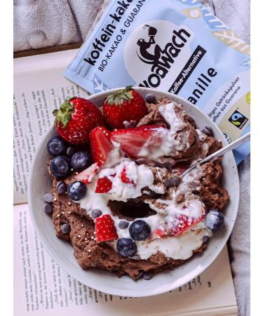 Koawach Vanilla Cocoa Powder - Vegan Hot Chocolate Drink (500g) | Low Sugar Fairtrade Energy Boosting Perfect for Baking - Buy Online on GoSupps.com