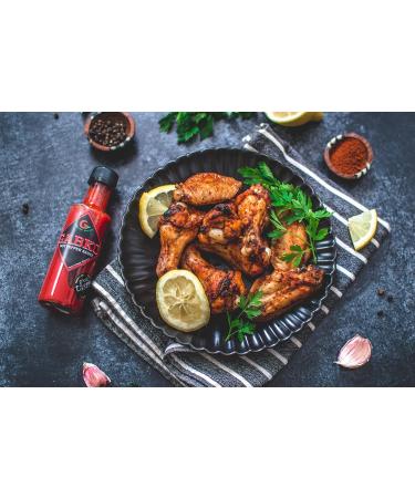 GABKO Hot Sauce (100 ml Red) - Carolina Reaper, Trinidad Scorpion, Moruga, Naga Jolokia - Aged 1 Year - No Extracts - Buy Online on GoSupps.com