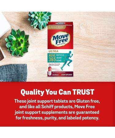 Move Free Ultra 365 - Triple Action Joint Support with Magnesium, Vitamin D3, and Fructoborate - 120 Capsules - Buy Online on GoSupps.com