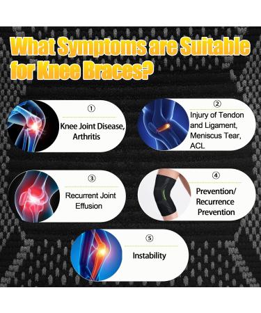 2 Pack Knee Braces Sleeves for Knee Pain Relief - JLebow Compression Knee Brace for Men and Women - Ideal for Running, Weightlifting, and Arthritis Support - Buy Online on GoSupps.com