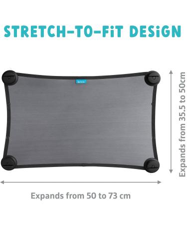 Munchkin Stretch to Fit Car Window Shade | UV Protection for Kids | Removable & Adjustable | Fits Windows up to 73 x 50cm | Essential Baby Car Accessory - Buy Online on GoSupps.com