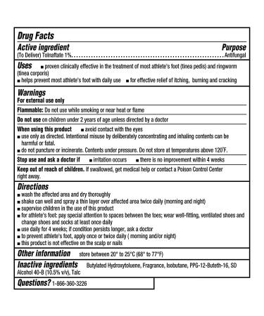 Tinactin Athletes Foot Antifungal Deodorant Powder Spray 4.6 oz Can - Pack of 2 - Buy Online on GoSupps.com