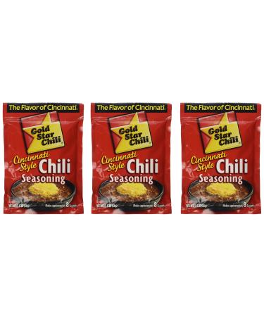 Gold Star Cincinnati Style Original Chili Seasoning. (3 Pack) 2 Ounce (Pack of 3)