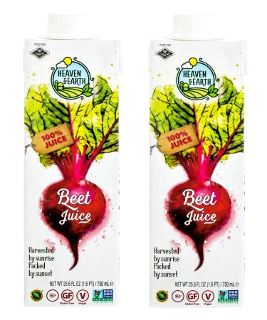 Heaven & Earth, Beet Juice, 25.6oz (2 Pack) 100% Juice!