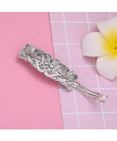 KKJOY Vintage Metal Hair Clip - Silver Celtic Knot & Gothic Hair Pins for Women Bride Jewelry Vertebrae Banana Clasp - Buy Online on GoSupps.com