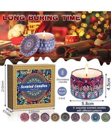 Frasheng 9 Pack Soy Wax Fragrance Candles Gift Set for Women - Perfect Aromatherapy for Mother's Day Birthdays Valentine's Christmas Yoga & Relaxation - Buy Online on GoSupps.com