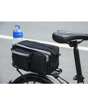 Roswheel 14024 Convertible Bike Rear Rack Seat Pannier Trunk Bag with Cup Holder - Buy Online on GoSupps.com