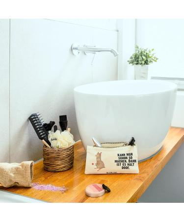 Mr. & Mrs. Panda Small Alpaca Flower Makeup Bag Perfect Gift for Alpaca Lovers | XXL Cosmetic Case for Cosmetics & Jokes - Buy Online on GoSupps.com