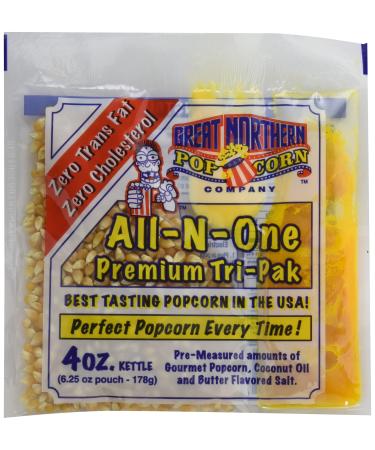 Great Northern Popcorn 4 Ounce Premium Popcorn Portion Packs, Case of 24