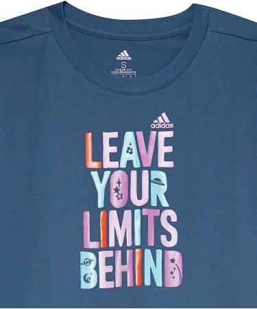 adidas Girls' Large Wonder Steel Short Sleeve Loose Fit Tee - Shop Now - Buy Online on GoSupps.com