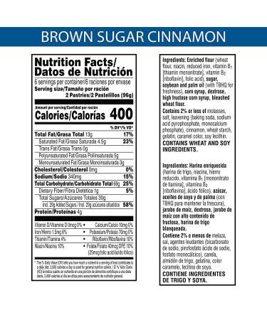 Pop-Tarts Frosted Brown Cinnamon Sugar 20.3oz Box (12 Pop-Tarts) - Breakfast Foods & Kids Snacks - Buy Online on GoSupps.com