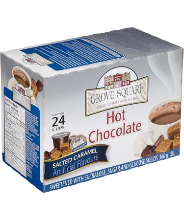 Grove Square Hot Chocolate Mix Salted Caramel 24 Single Serve Cups 24 Count (Pack of 1) - Buy Online on GoSupps.com
