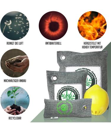 Stimio Activated Carbon Bamboo Air Purifier 2 Pack - 75g | Eco-Friendly Air Freshener for Home & Office - Buy Online on GoSupps.com