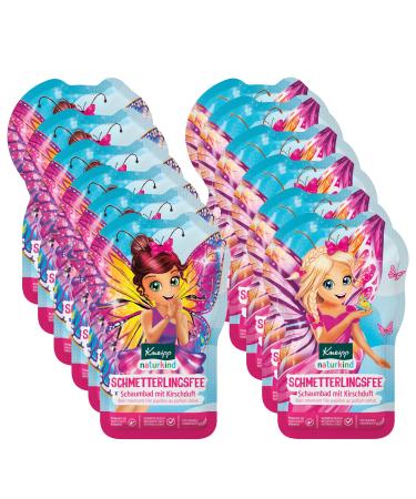 Kneipp naturkind Lot de 12 flacons de bain moussant au parfum de cerise pour la peau sensible des enfants 12 x 40 ml Cerise 480 ml (Lot de 1)