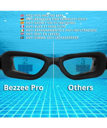 Bezetee UV Protection Swimming Goggles - Anti-Leak Adjustable Silicone Eyewear for Adults & Youth - Includes Case - Buy Online on GoSupps.com