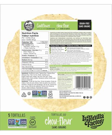 La Tortilla Factory Cauliflower Tortillas 5 Count (Pack of 1) - Buy Online on GoSupps.com