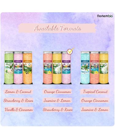 Nortembio Epsom Salt Set - Aromatherapy Trio (Cinnamon Jasmine Rose) | Hydrated with Vitamin C & E | 3 x 430g | E-book Included | Perfect for Floating Therapy - Buy Online on GoSupps.com