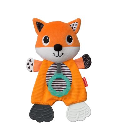 Infantino Cuddly Teether Fox - Christmas gift for Sensory Exploration and Teething Relief Cuddly Fox