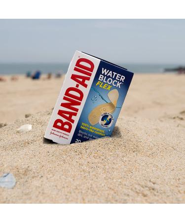 Band-Aid Water Block Flex Adhesive Bandages, One Size - 20 Count (Pack of 1) - Buy Online on GoSupps.com