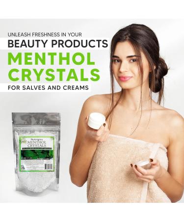Buy 100% Pure Organic Menthol Crystals - Natural Spa Quality | 4OZ Resealable Bag - International Shipping Available - Buy Online on GoSupps.com