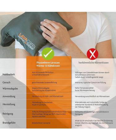 Physiotherm Lava Neck Thermal Pillow | Relaxation & Cooling Cotton Comfort | Neck & Shoulder Relief - Buy Online on GoSupps.com