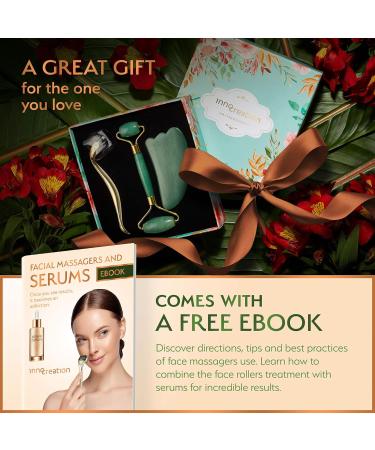 3-in-1 Derma Roller Jade Roller & Gua Sha Set - Safe Microneedling at Home with Titanium & REAL Jade Tools - Buy Online on GoSupps.com