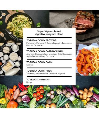 Youth & Tonic Digestive Supplement for Bloating Regularity & Gut Health. Full Spectrum Enzymes Probiotics & Prebiotics for Digestion to Break Down Food and to Use Daily for Women & Men 120 Pills - Buy Online on GoSupps.com