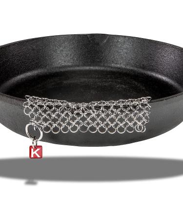 Knapp Made CM Scrubber 6 - Small Ring Cast Iron Cleaner for Cookware - Chain Mail Scrubber 6x6 Inch - Pack of 1 - Buy Online on GoSupps.com